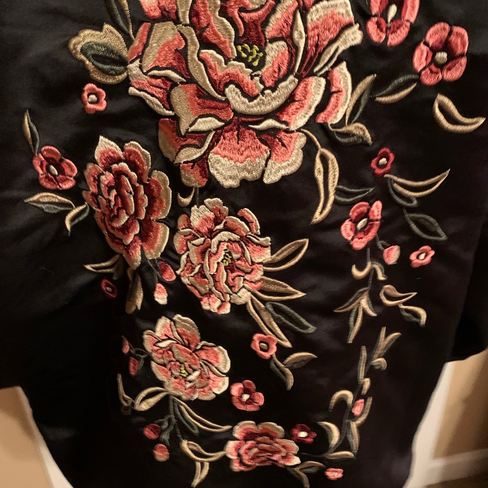 Retro satin and embroidered bomber jacket
